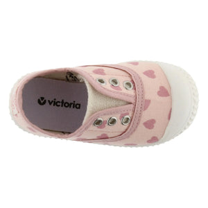 Victoria - Elastico Lona Hearts Sneakers | Dust Pink