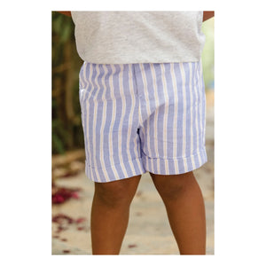 Tartine et Chocolat - Gestreifte Baby-Shorts mit Bündchen | Indigoblau