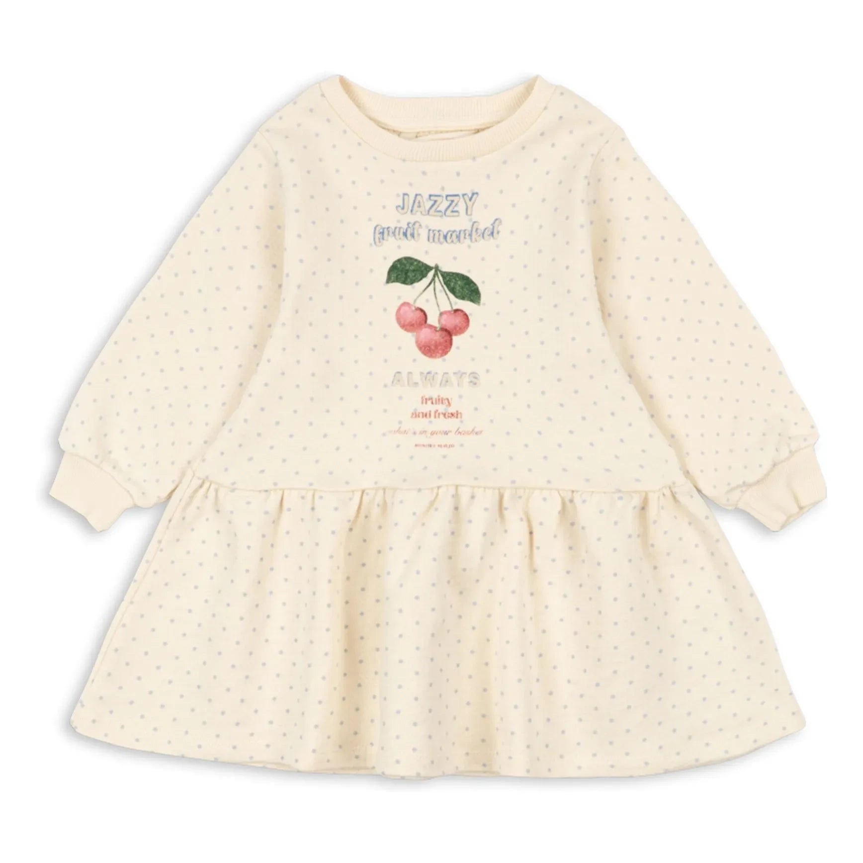 Konges Sløjd - Loupy Pois Organic Cotton Sweat Dress | Ivory