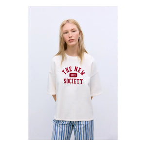 the new society - Ivy Baumwoll-T-Shirt | Weiß