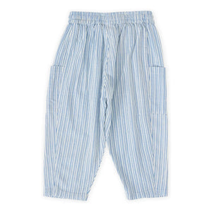 Goldie + Ace - Gestreifte Cargohose | Blau
