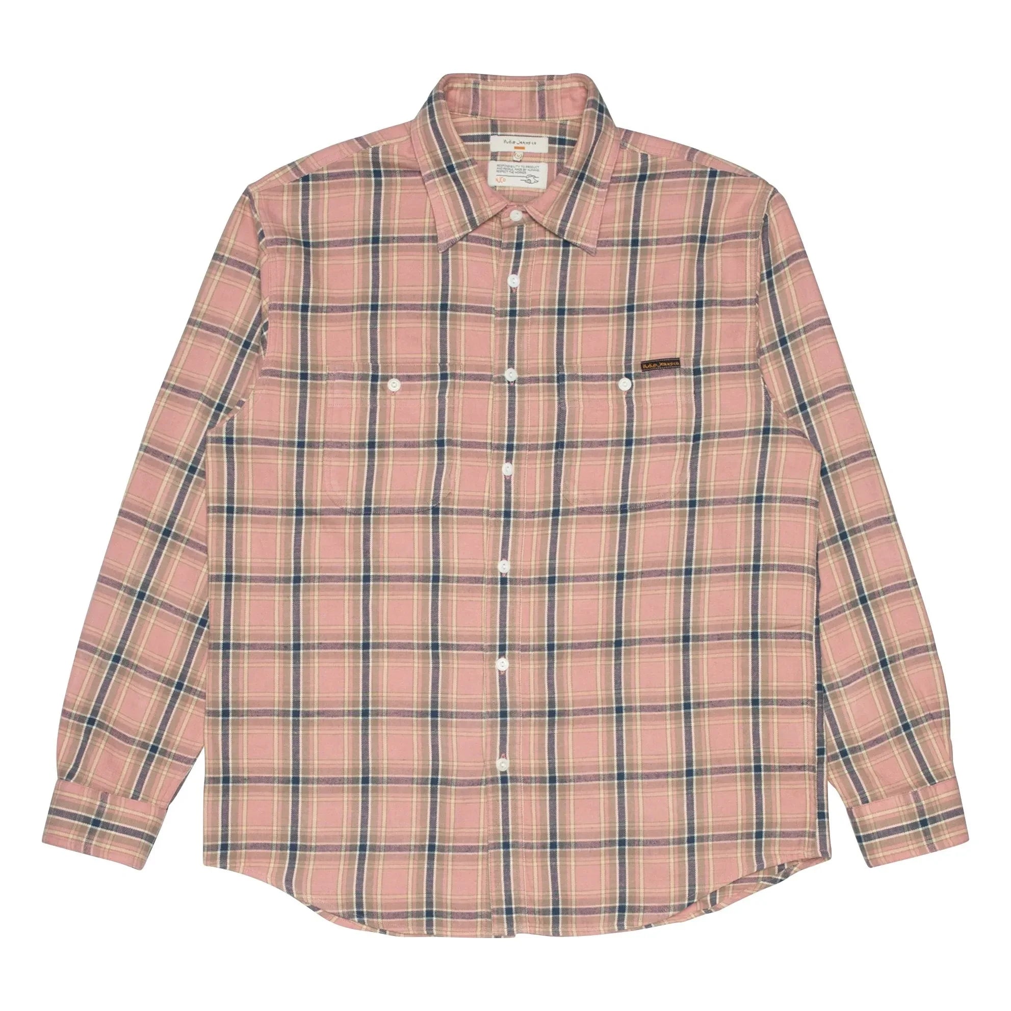 Nudie Jeans - Julian Worker Ekose Gömlek | Pembe