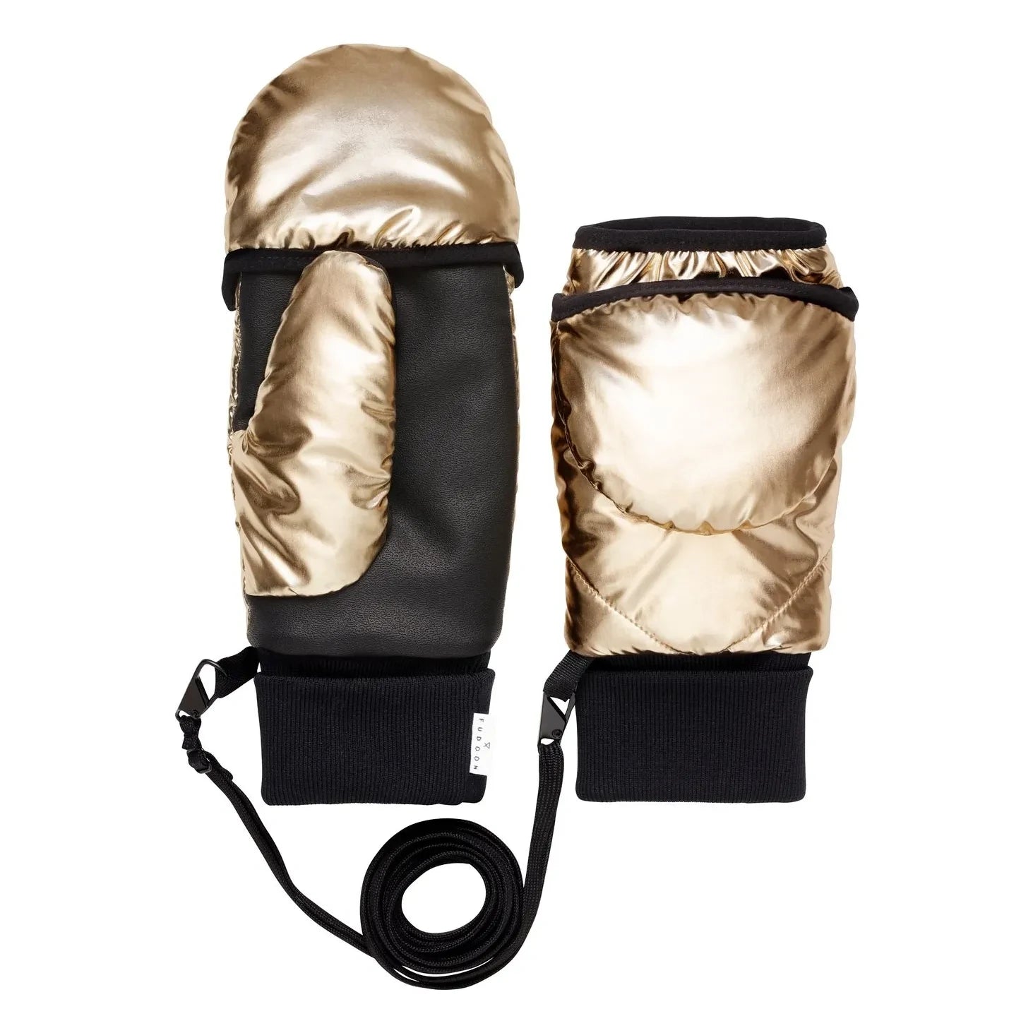 Fudoon - Convertible Metallic Gloves | Gold