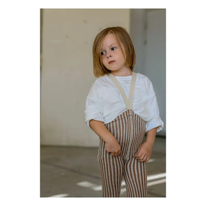 Silly Silas - Striped Organic Cotton Tights | Cream