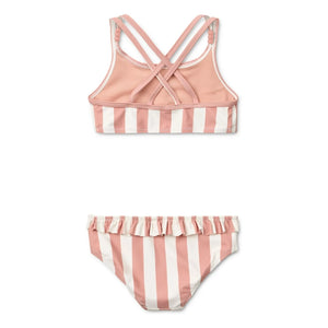 Liewood - Belle Rayé Recycled Fiber Swimsuit | Powder Pink