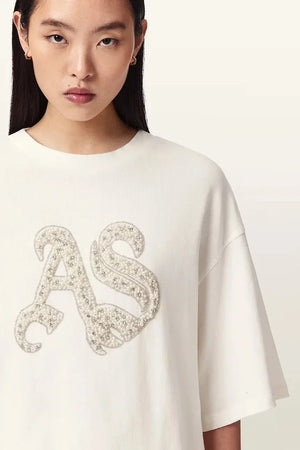 AllSaints kadın pamuklu oversize ICON tişört