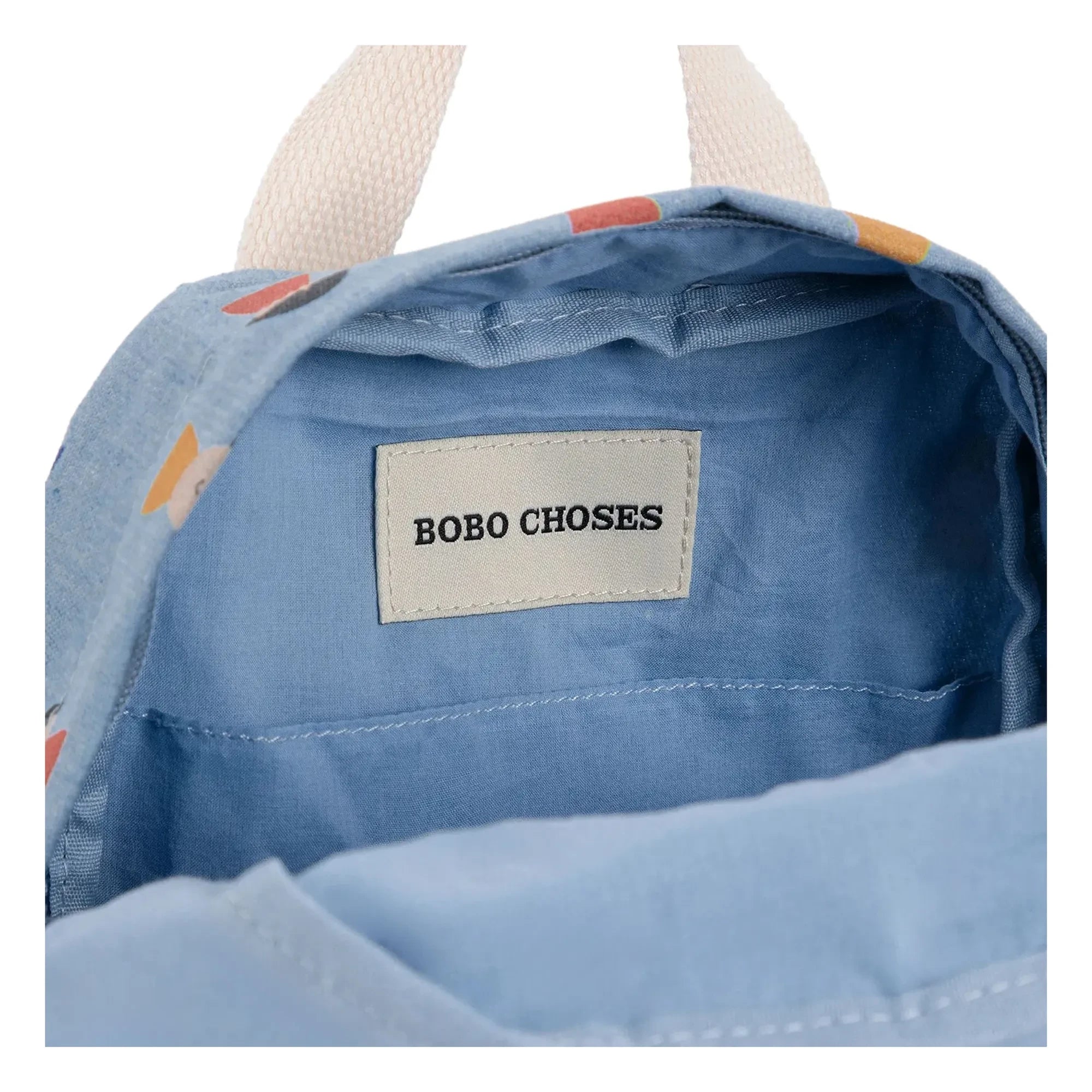 Bobo Choses - Çizgi Karakterli Organik Pamuk Sırt Çantası | Kot Mavi