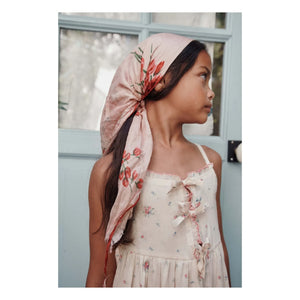 Emile et Ida – Geknotetes Kleid aus Bio-Baumwolle mit Blumenmuster | Creme