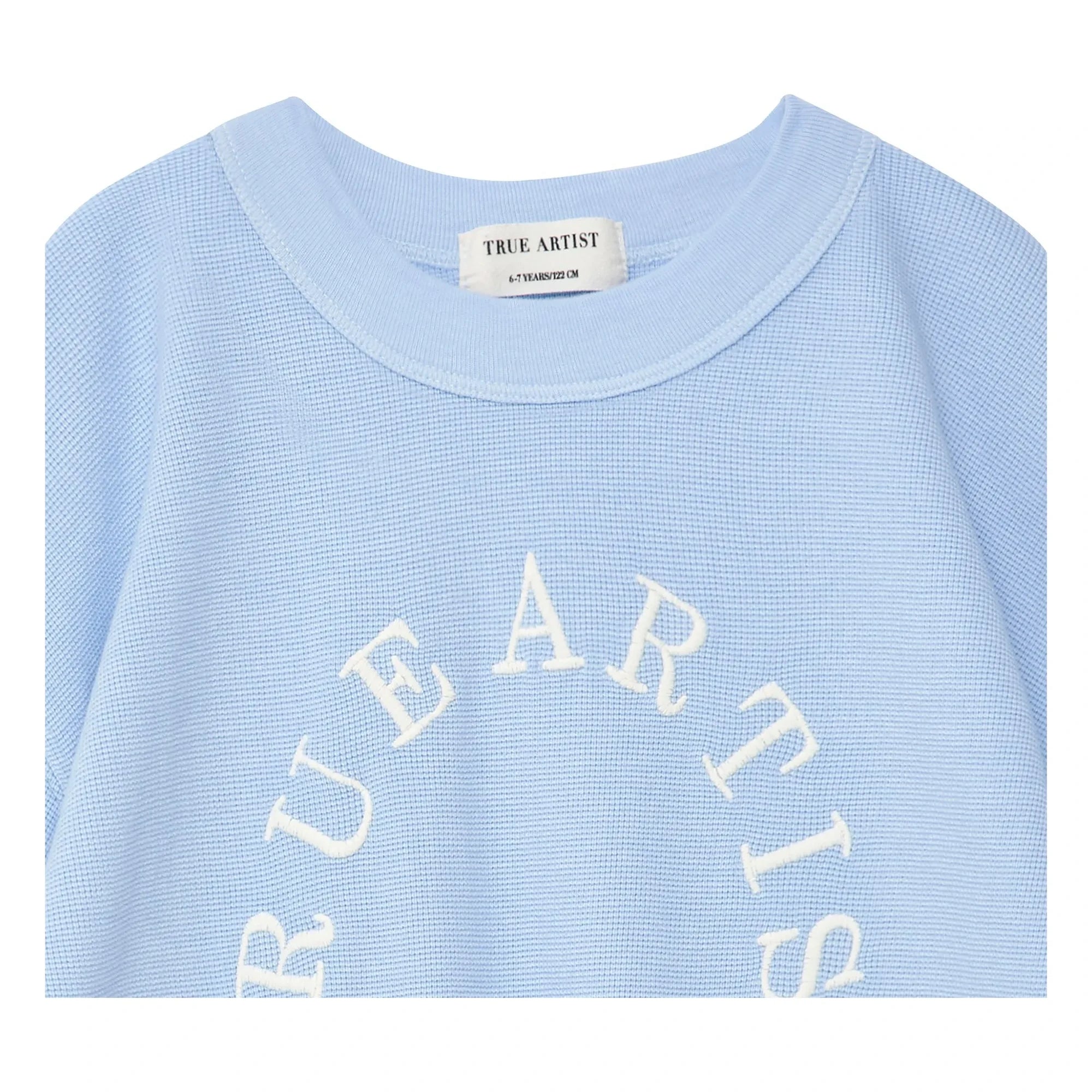 True Artist - Kurzarm-Sweatshirt Nr. 12 Bio-Baumwolle | Hellblau