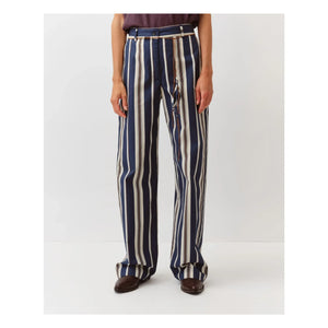 Diega - Gestreifte Hose Pimao | Marineblau