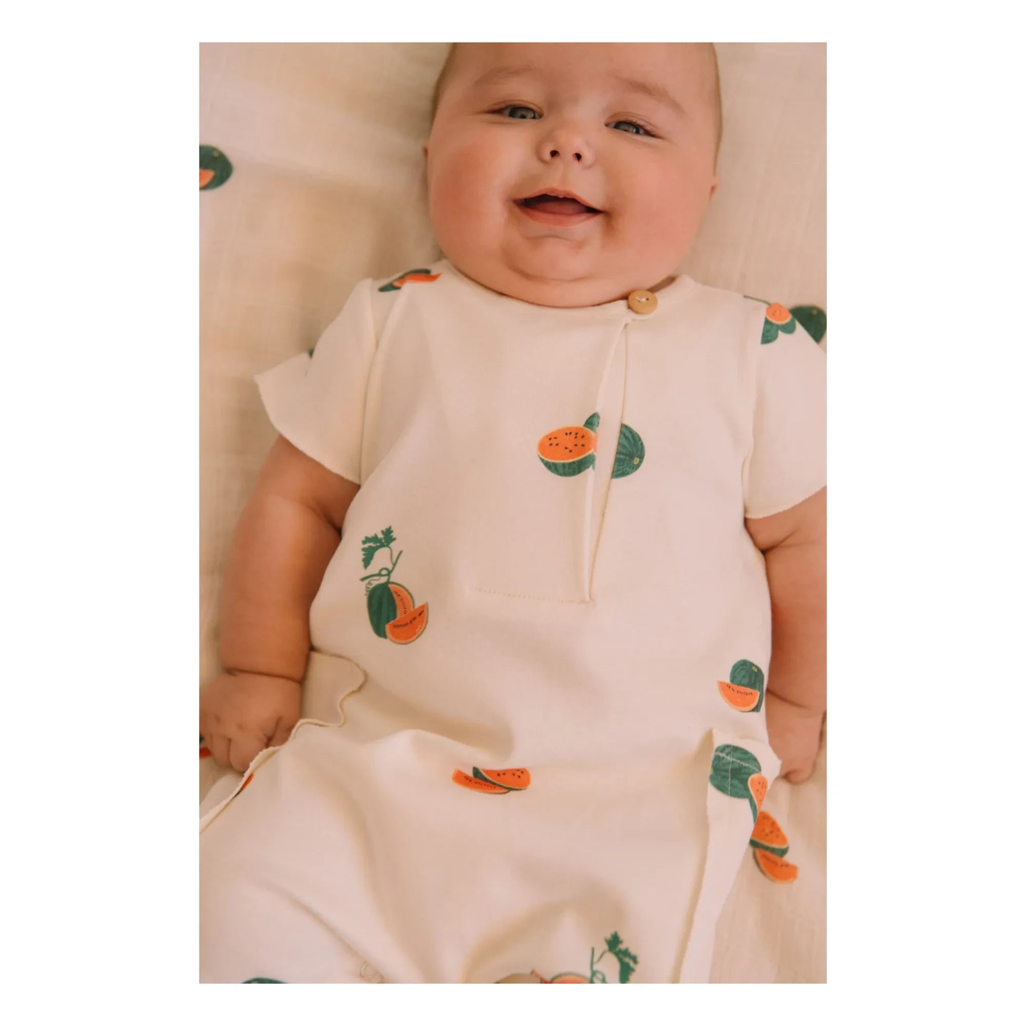 Studio Bohème - Jumpsuit Aimé Wassermelone Bio-Baumwolle | Ecru