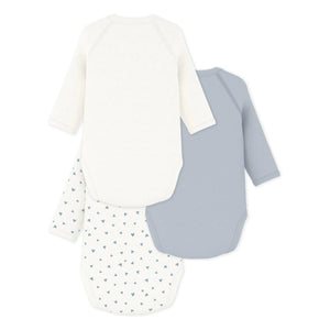 Petit Bateau - 3-Pack Organic Cotton Heart Cross Sizes | White
