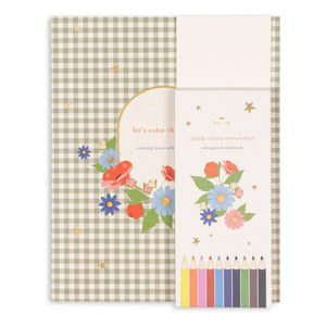 Konges Sløjd - 6-Color Crayon Coloring Book | Sage