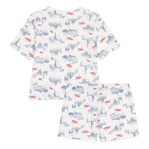 Petit Bateau - Broken Organic Cotton Pajama Shorts | Ecru