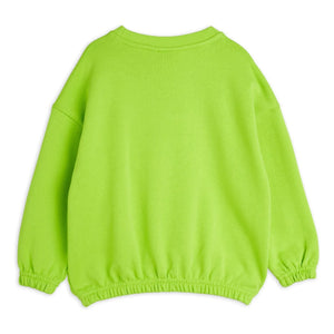 Mini Rodini - Sweat Cat Organik Pamuk | Floresan yeşil