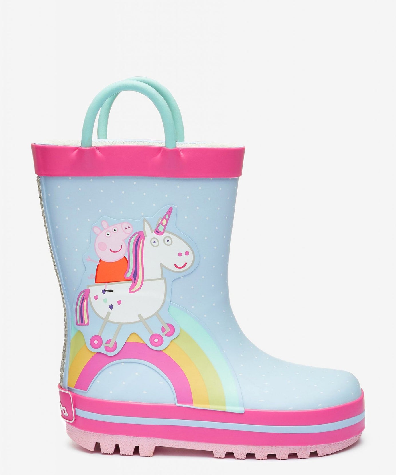 Dinossi - Peppa Pig Yumuşak Tabanlı Kız Çocuk Yağmur Çizmesi - 19-Dinossi