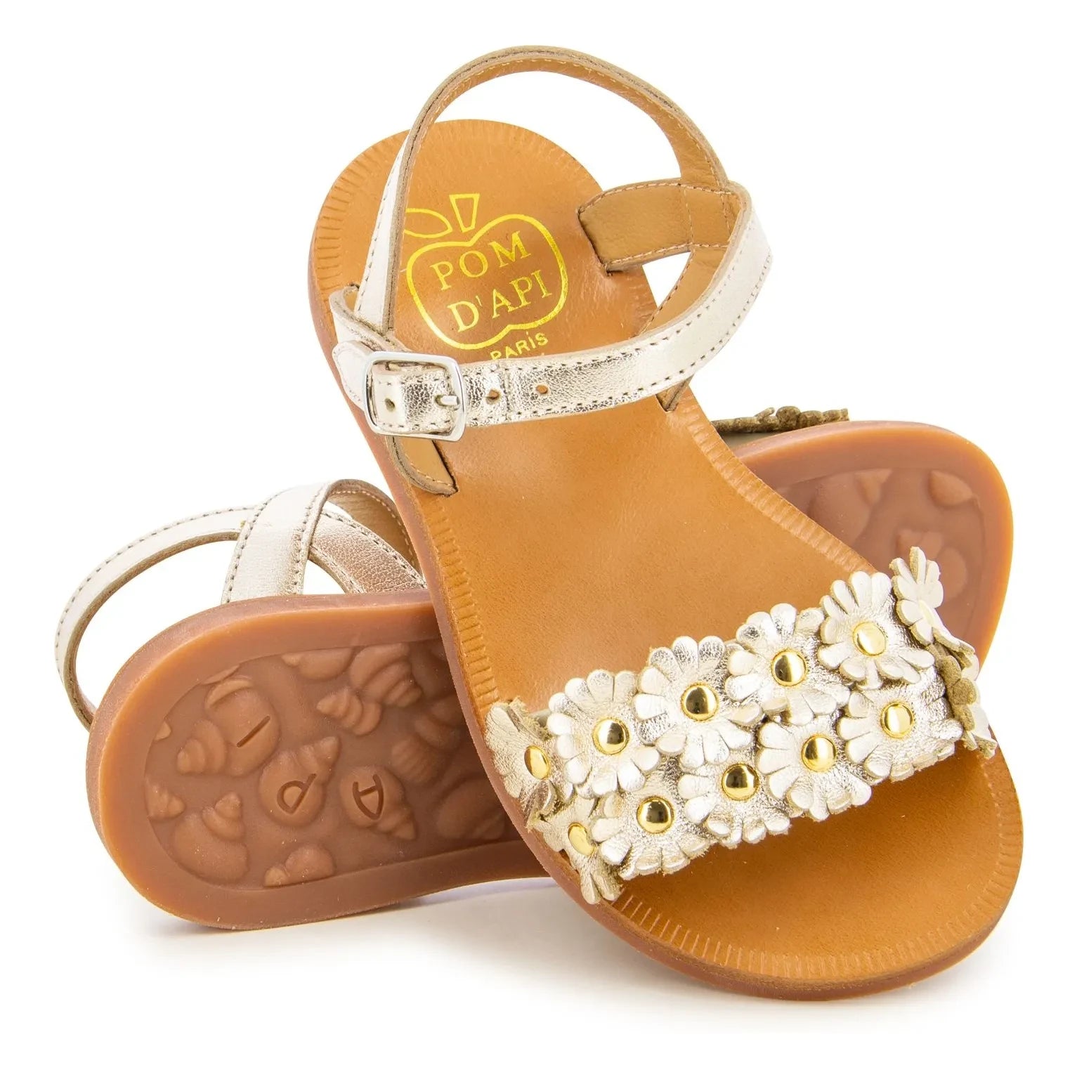 Pom d'Api - Plagette Multi Flo Sandalen | Gold