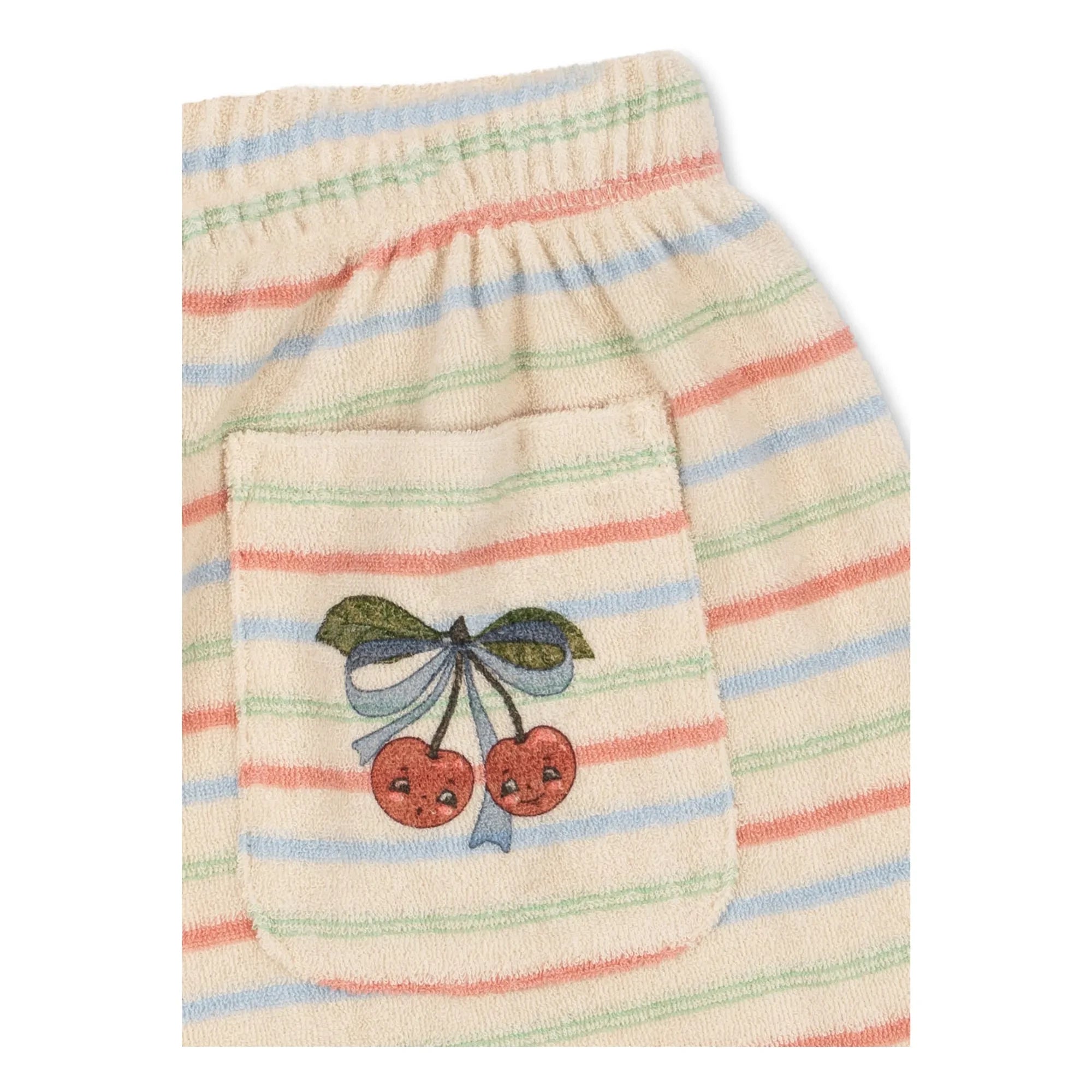 Konges Sløjd - Itty Ribbed Striped Organic Cotton Jogger | Ecru
