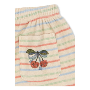 Konges Sløjd - Itty Ribbed Striped Organic Cotton Jogger | Ecru