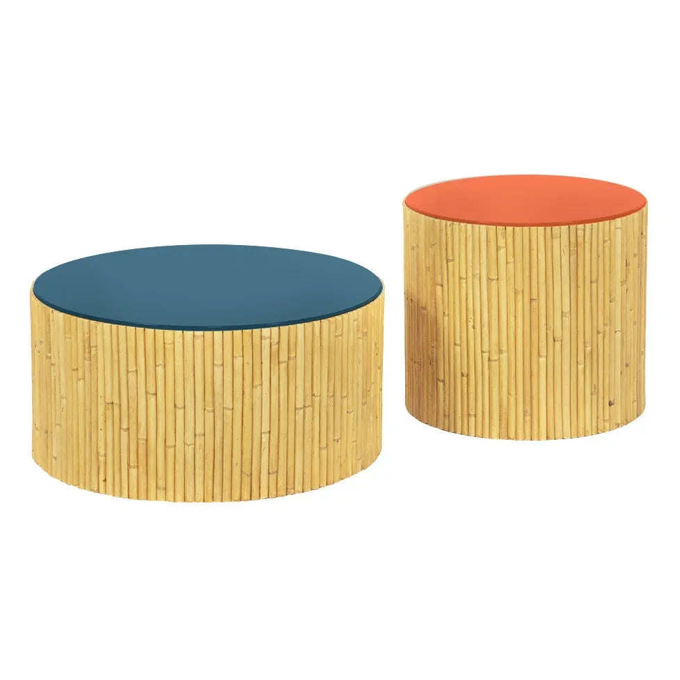 Maison Sarah Lavoine - Riviera Orta Sehpalar - 2'li Set | Sarah Blue