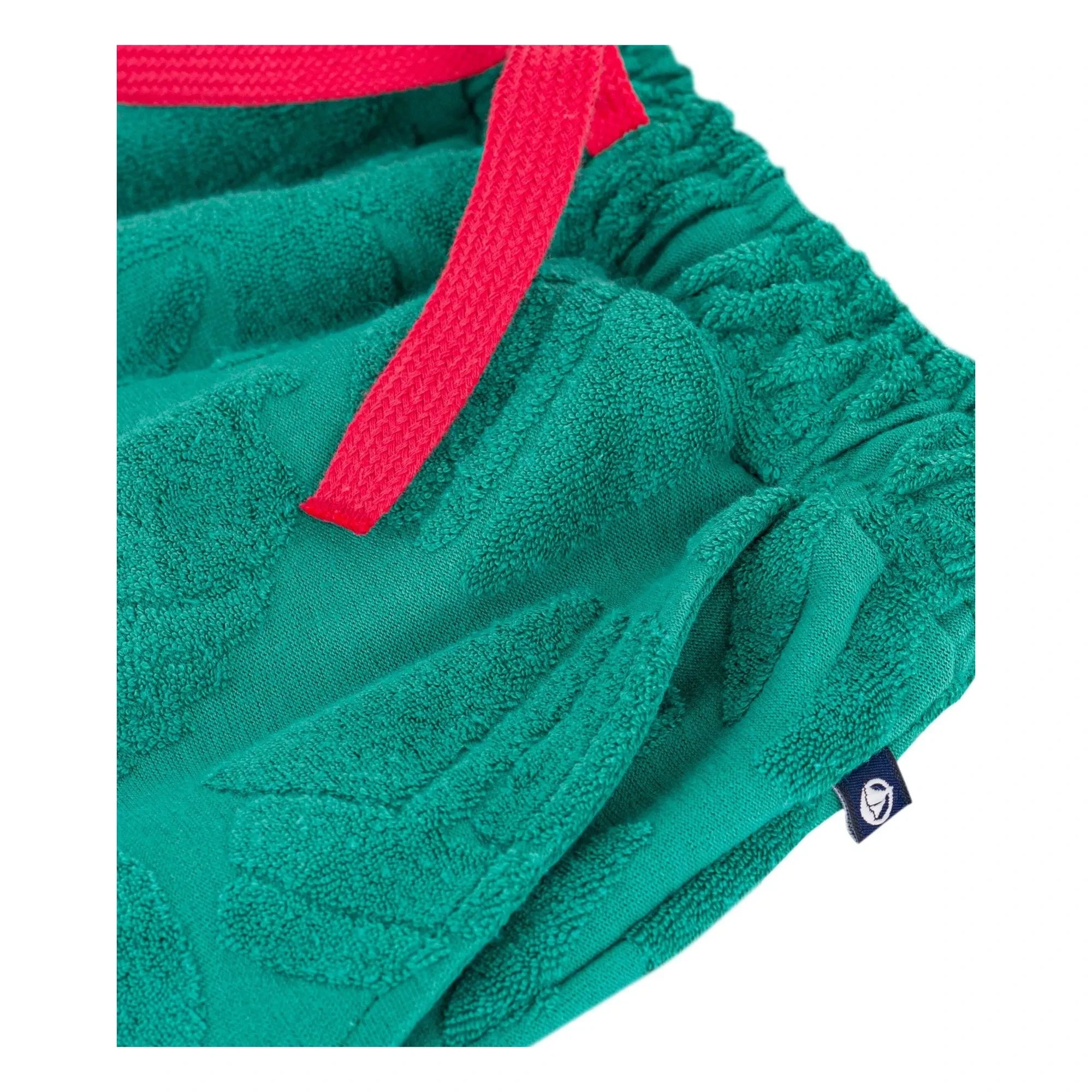 Petit Bateau - Organik pamuklu palm terry şort | Yeşil