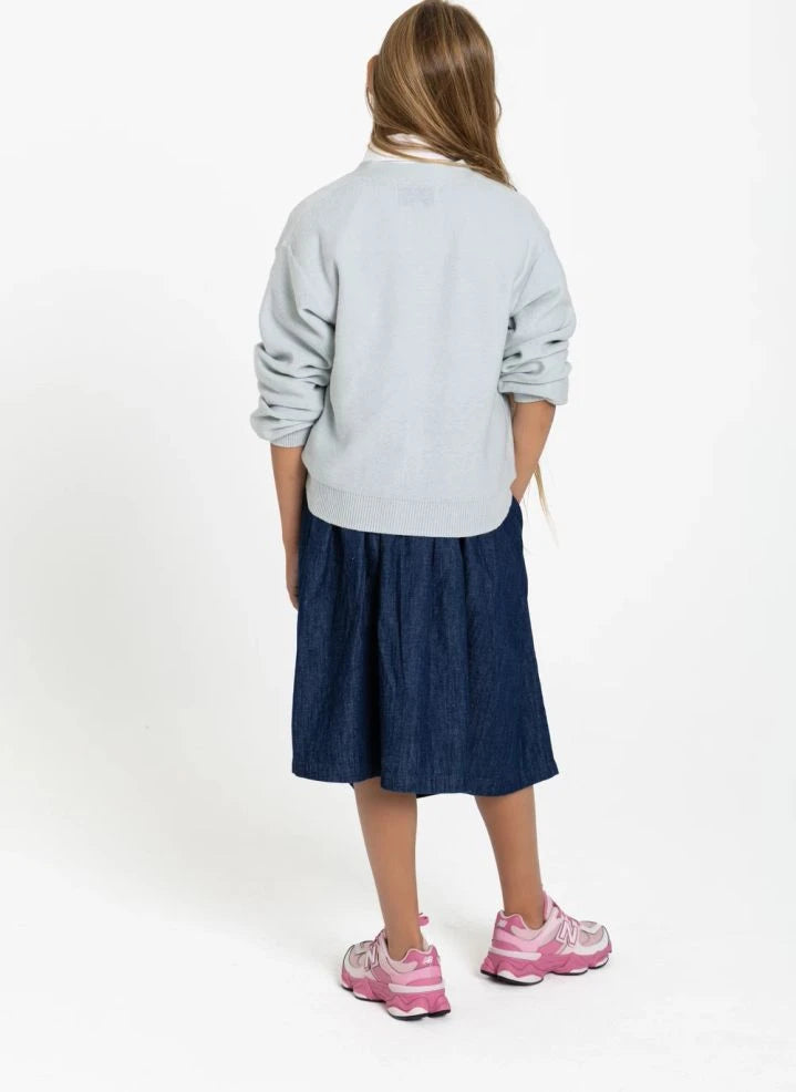 Smallable Kid - Tina Denim Skirt | Raw Denim