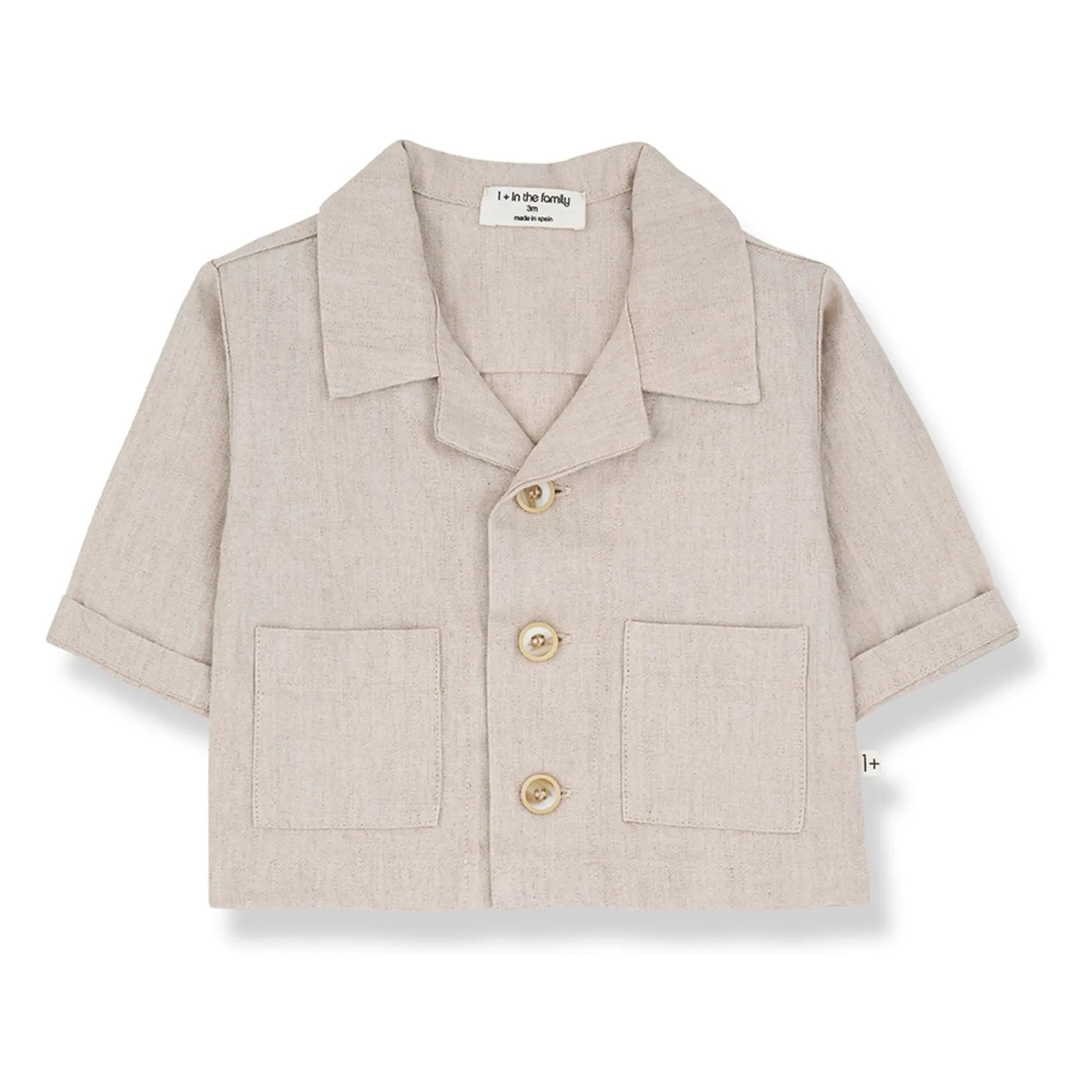 1+ in the family - Perratallada Leinenhemd | Beige