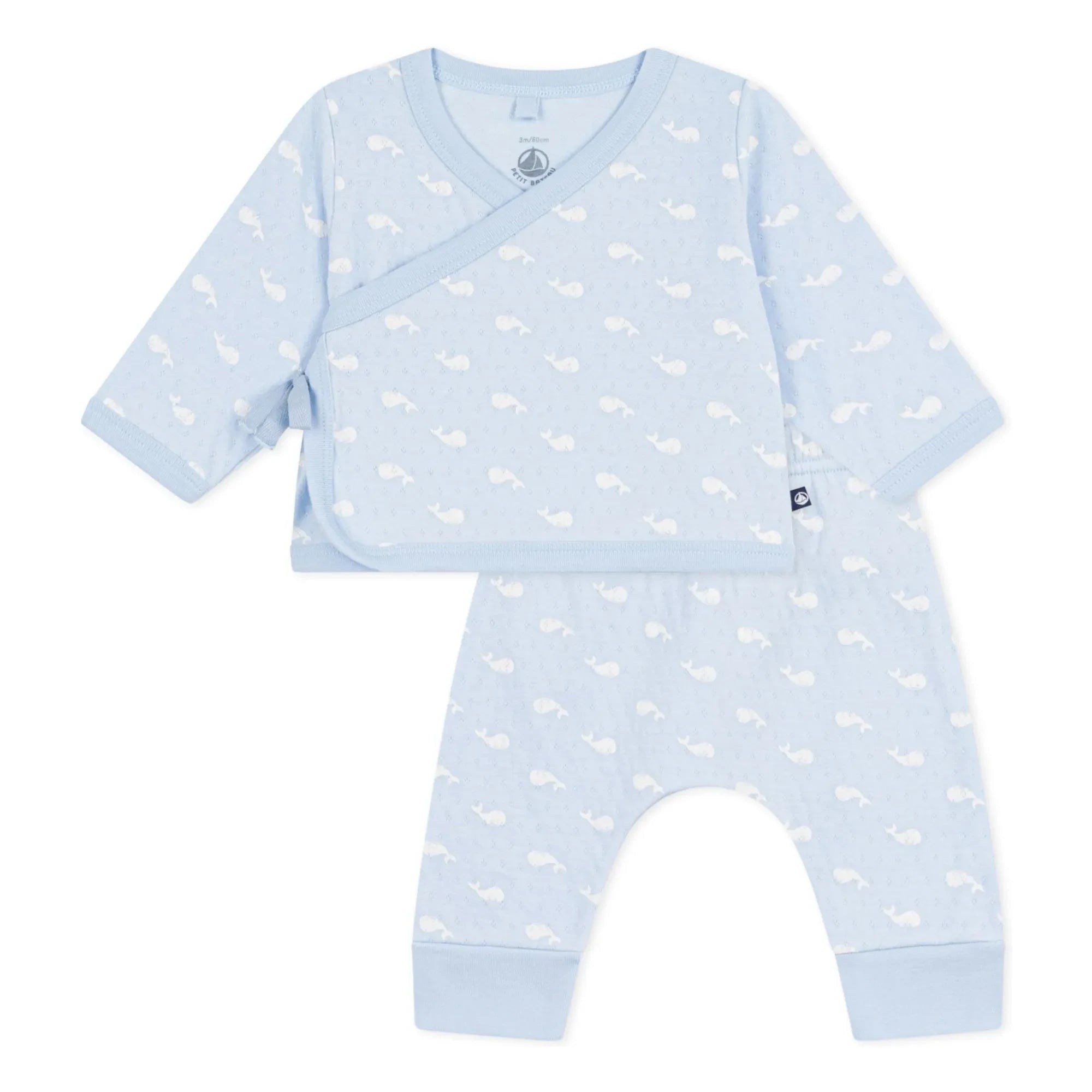 Petit Bateau - Walhose und Verschluss-Set aus Bio-Baumwolle | Hellblau