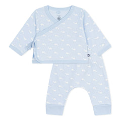 Petit Bateau - Walhose und Verschluss-Set aus Bio-Baumwolle | Hellblau