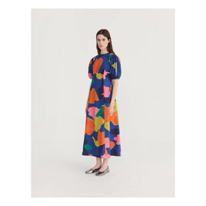 Bobo Choses - Blooming Color Organik Pamuk Elbise | Mavi