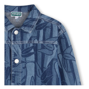 Kenzo - Eden Jungle Bamboo Denim Ceket | Mavi