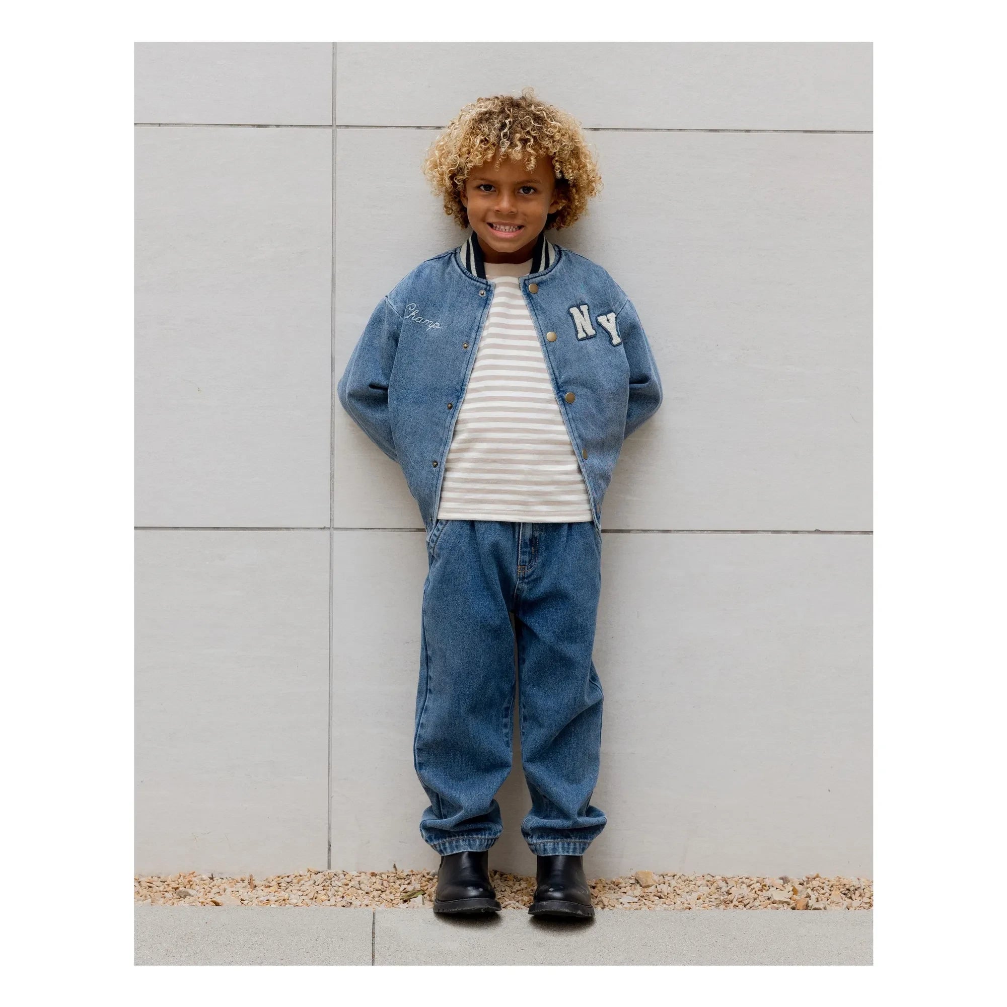 Rylee + Cru - Bomber Varsity Mini | Denim