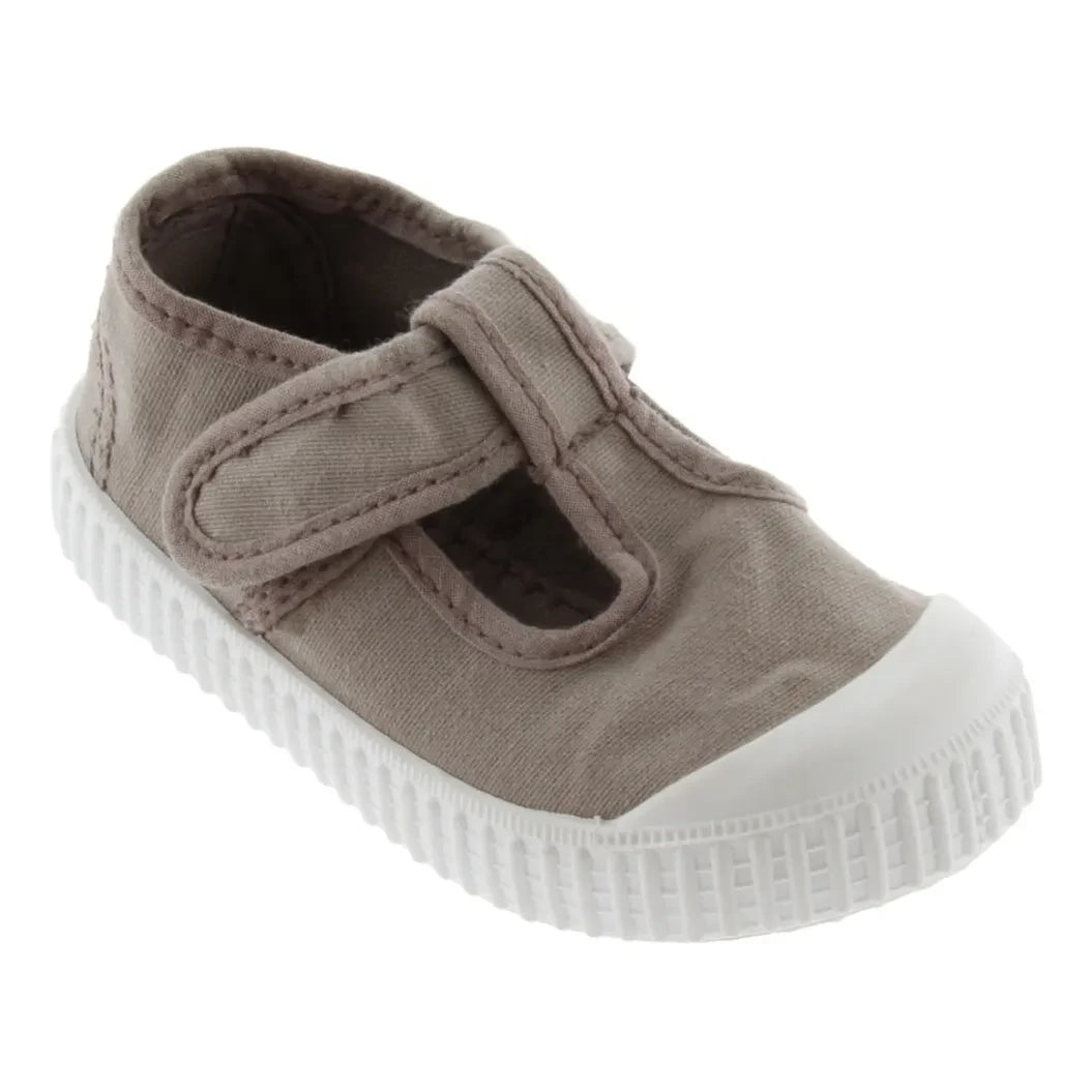 Victoria - Sandalia Tira Lone Cırt Cırtlı Sneaker | Oatmeal