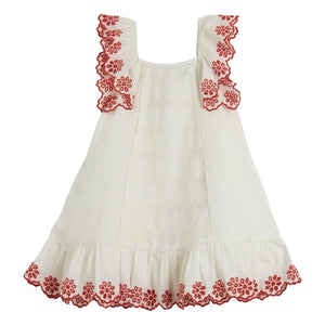 Stella McCartney Kids - Besticktes Kleid | Elfenbein