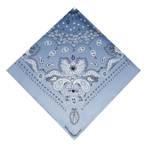 Call it by your name - Large Two-Color Silk Bandana | Blue