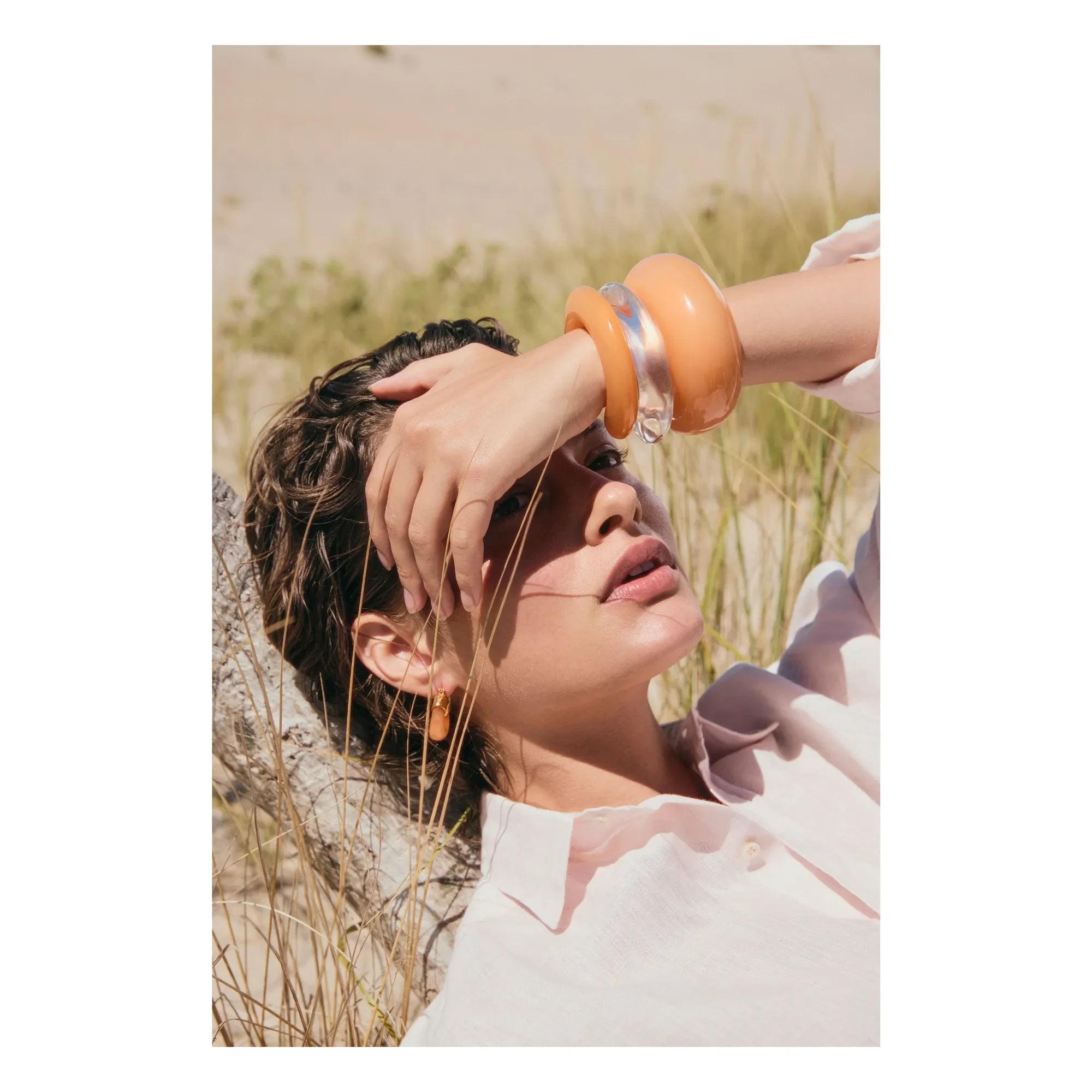 Lizzie Fortunato - Mini Organik Küpe | Tangerine