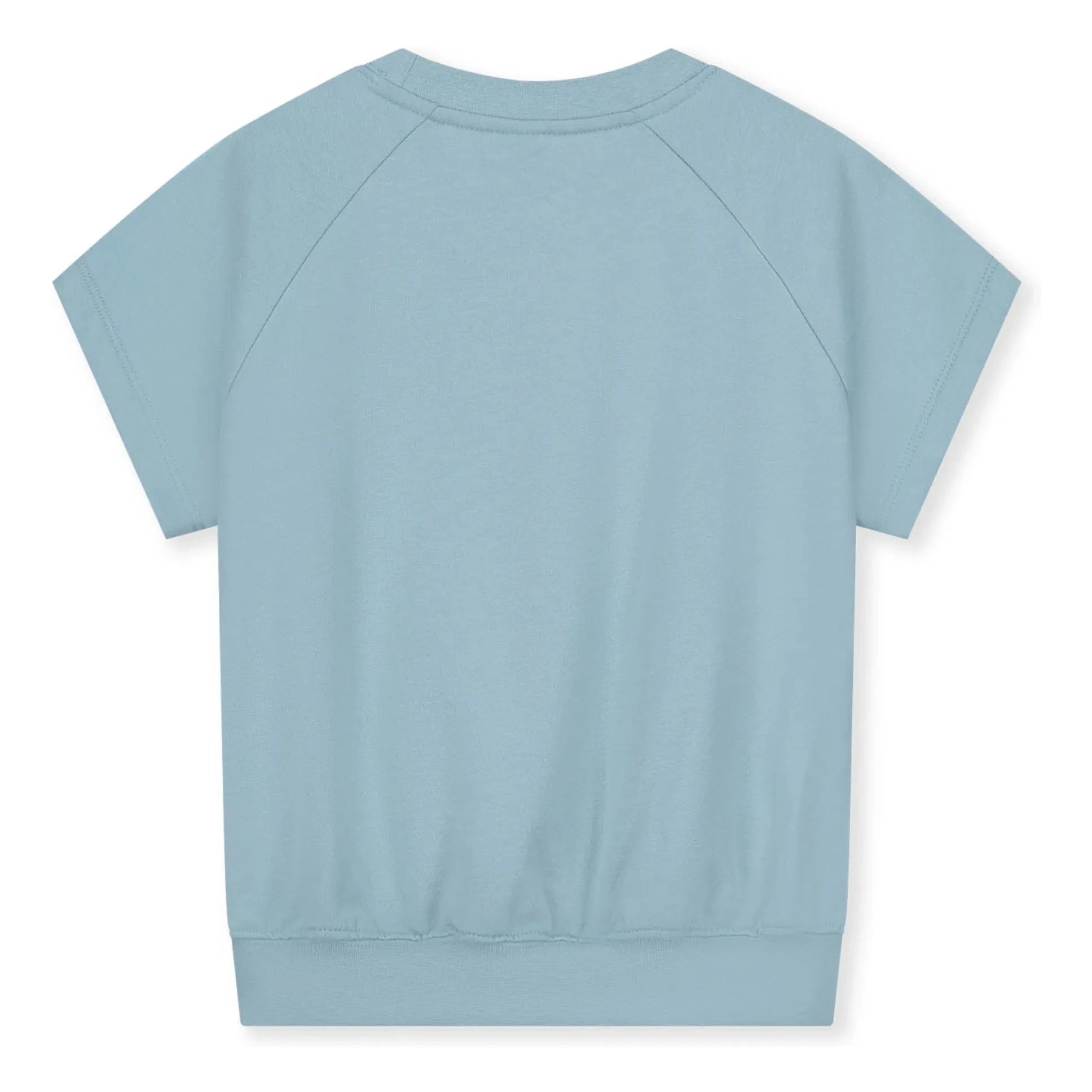 Gray Label - Organik pamuk kısa kollu sweatshirt | Açık mavi