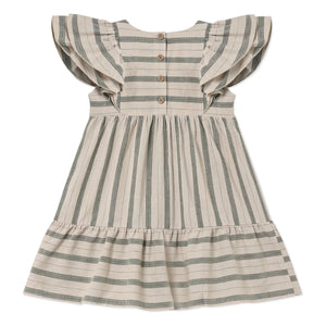 Fliink - Vira Striped Linen Dress | Ecru