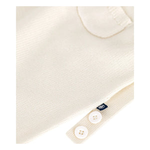 Petit Bateau - Wool Knit Overalls | Ecru