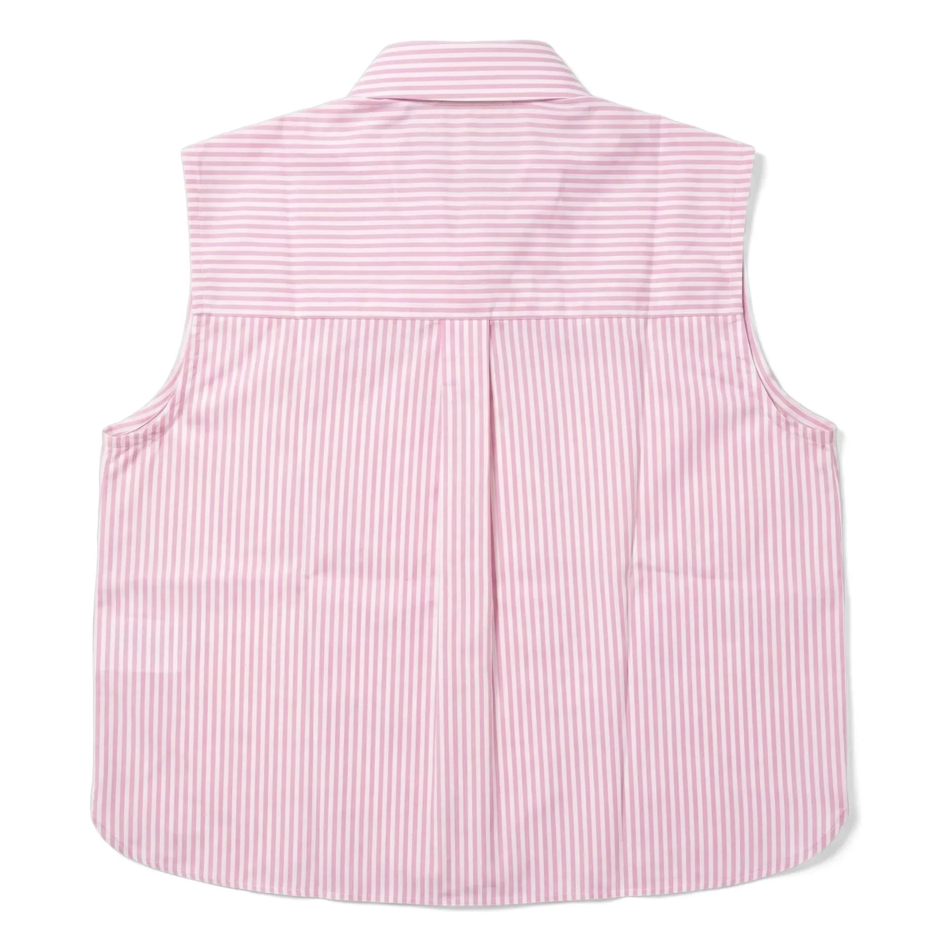 Finger in the nose - Ella Striped Sleeveless Shirt | Light Pink