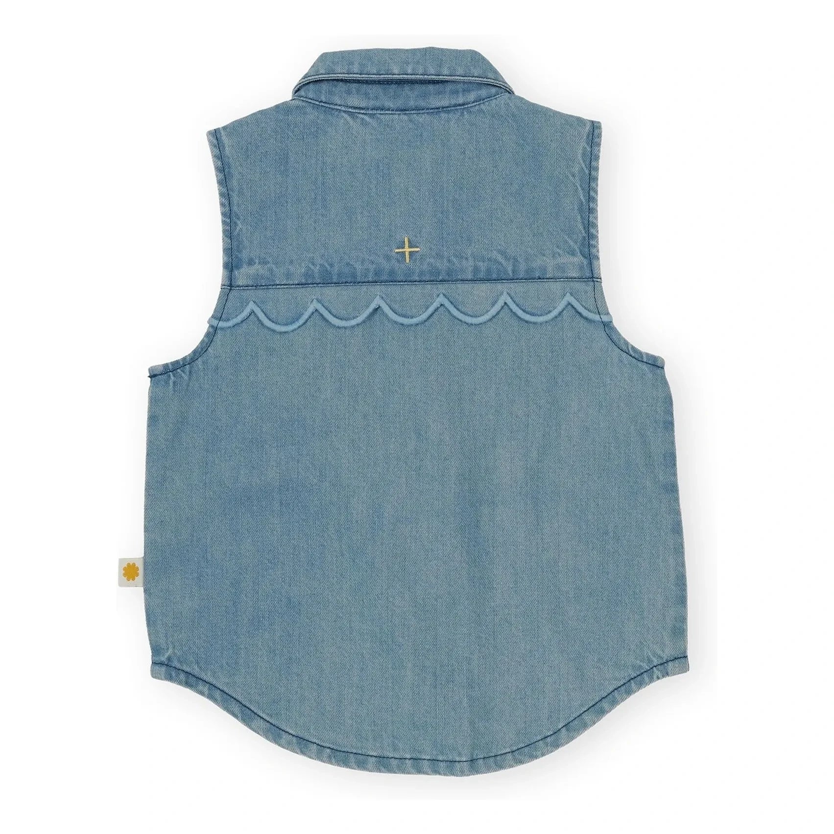 Goldie + Ace - Ärmellose Chambray-Weste | Blau