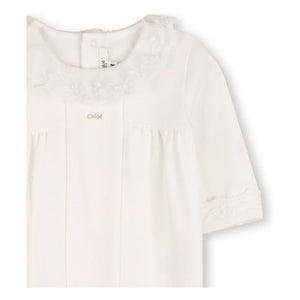 Chloé - Organic Cotton Pajama and Blanket Set | White