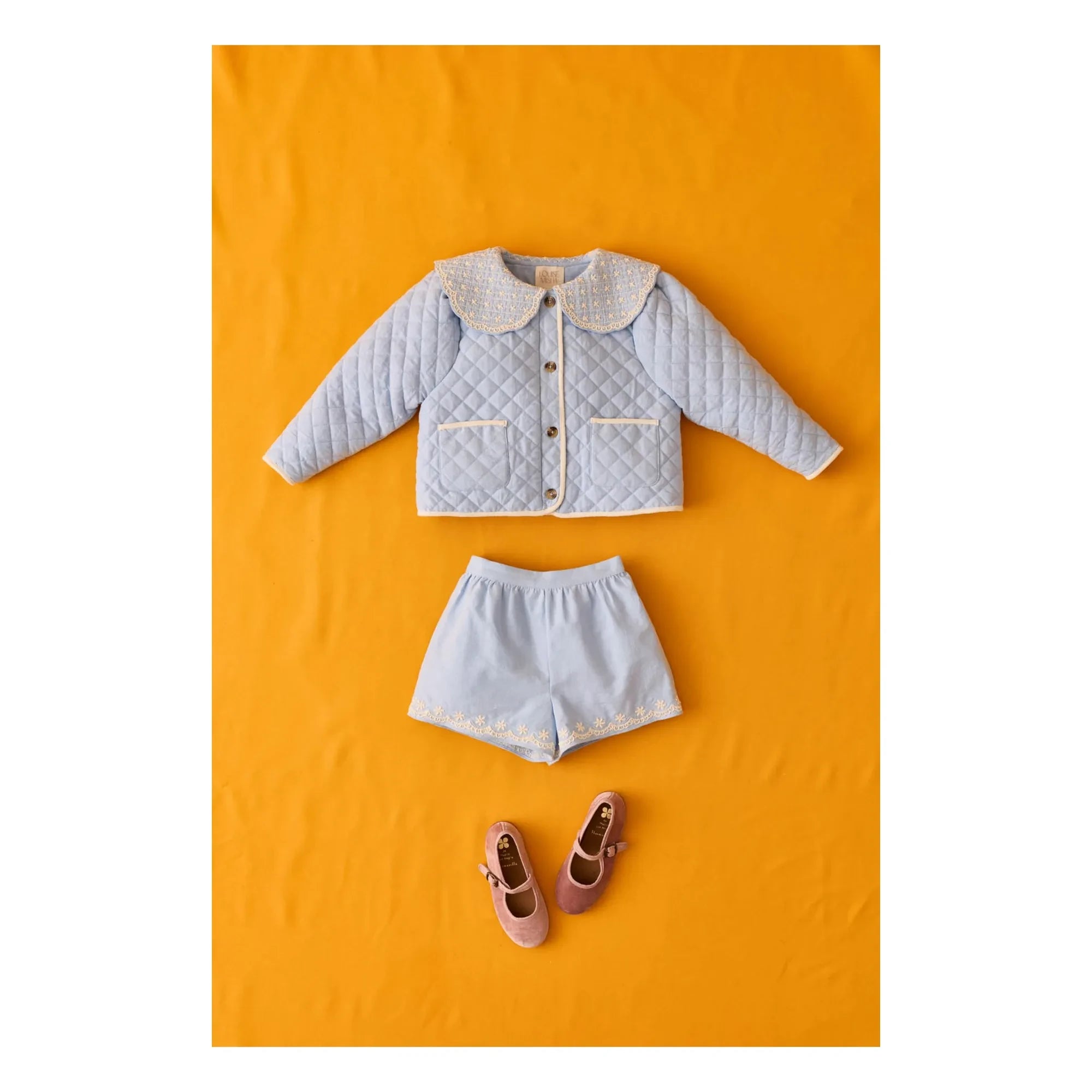 Louise Misha - Augustina Gesteppte Jacke aus Bio-Baumwolle | Blau