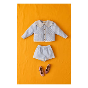 Louise Misha - Augustina Gesteppte Jacke aus Bio-Baumwolle | Blau