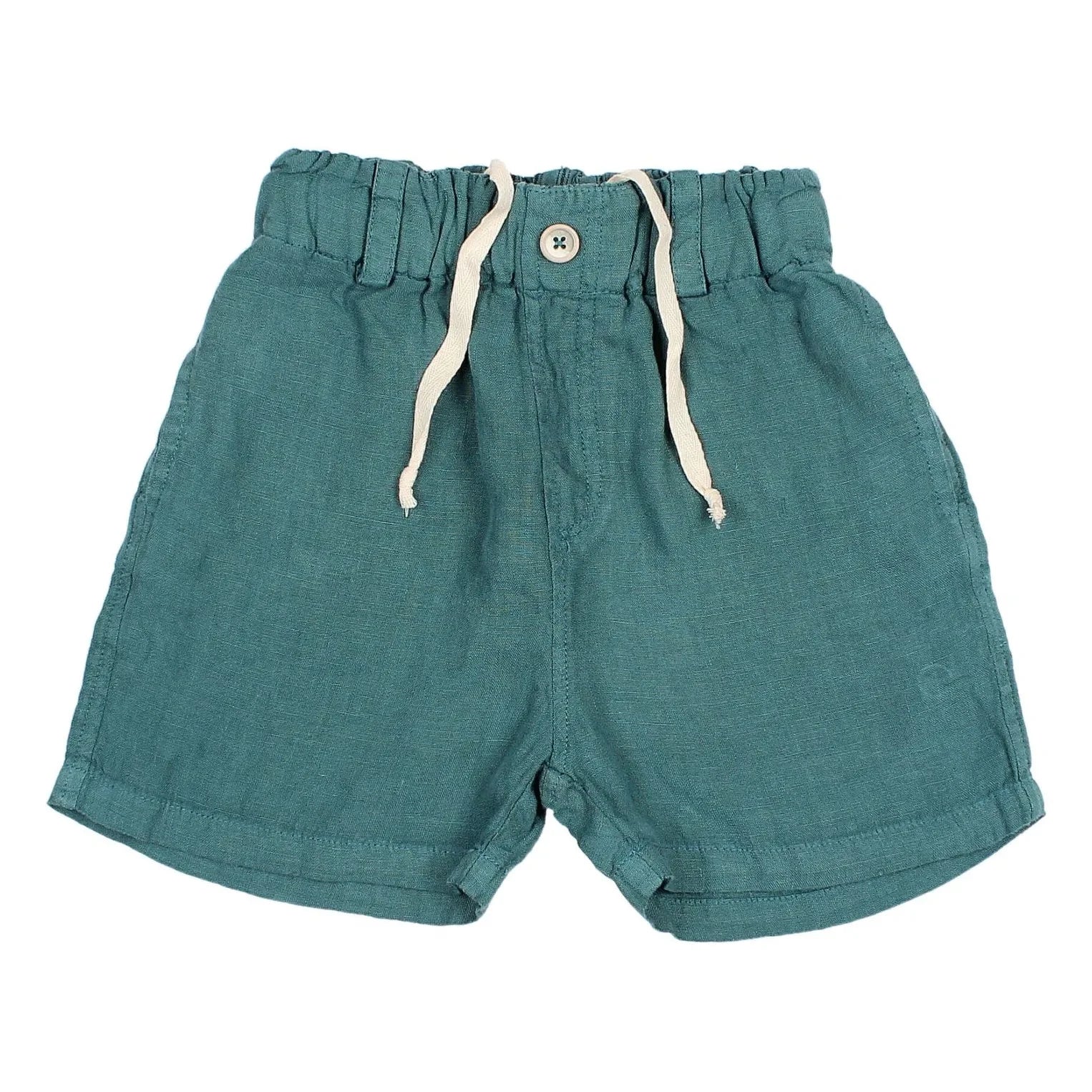 Búho - Bermuda-Shorts aus Leinen | Pfauenblau