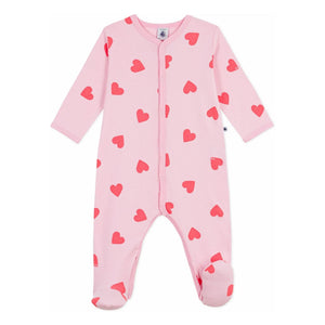 Petit Bateau - İyi Uyu Kalpler PB Pijama | Pembe