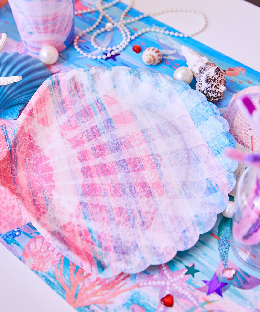 Party Pieces - Deniz Kızı 8'li Parti Karton Tabağı-Dinossi