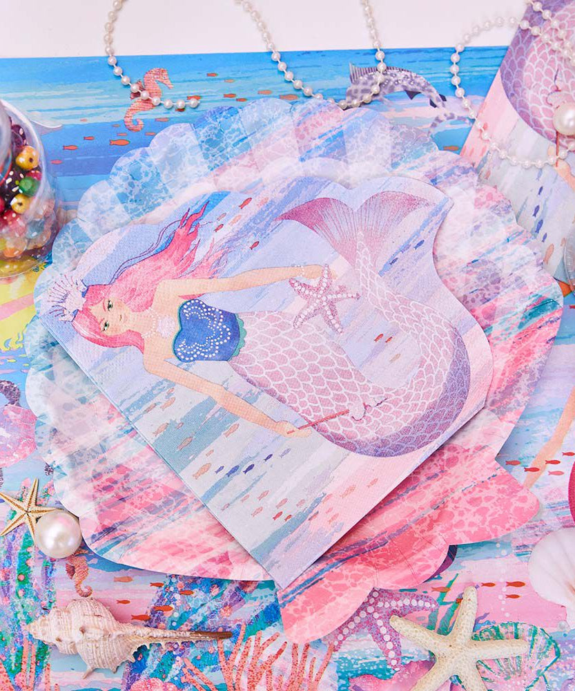 Party Pieces - Deniz Kızı 16lı Parti Peçeteleri-Dinossi