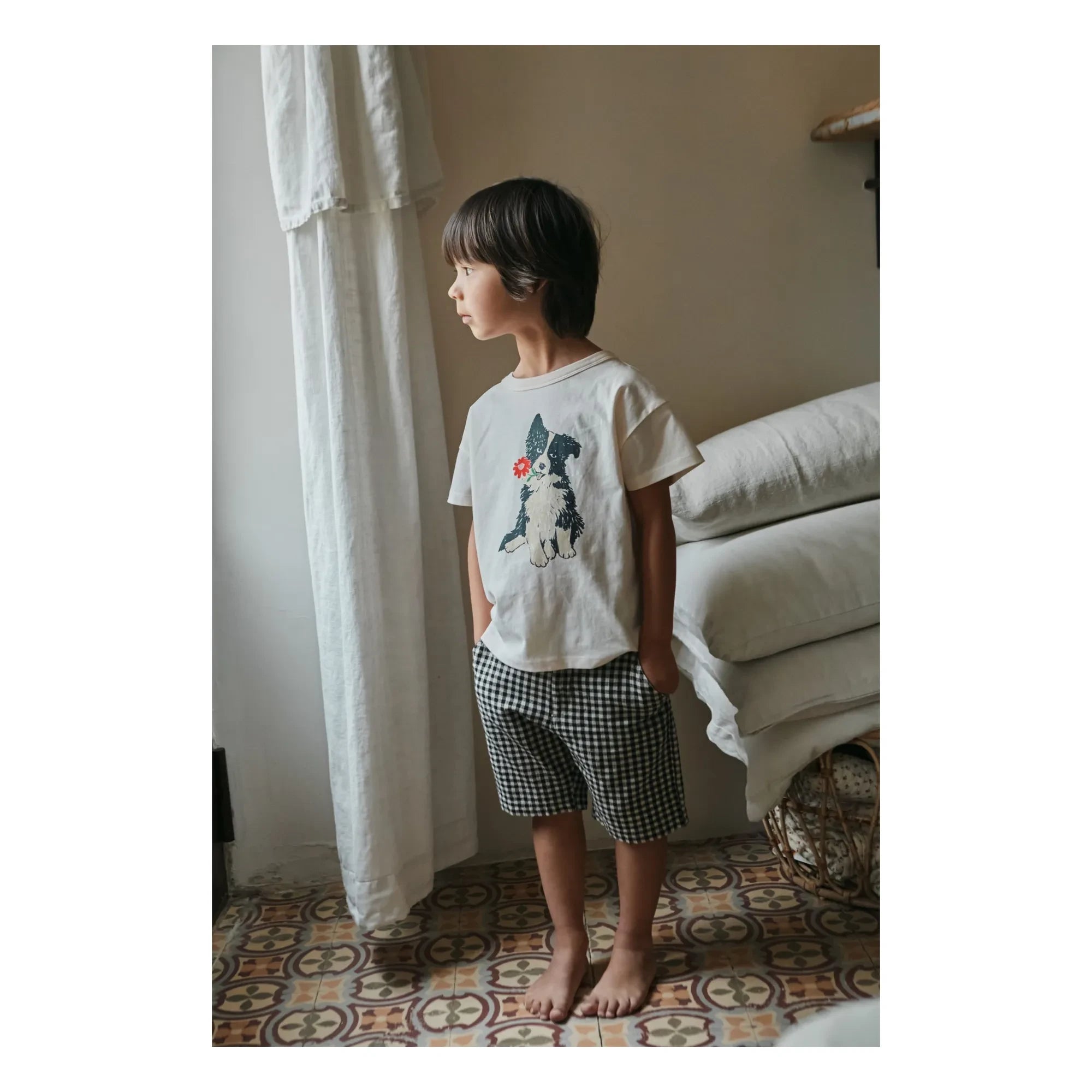 Emile et Ida – T-Shirt Bio-Baumwolle Hund | Creme
