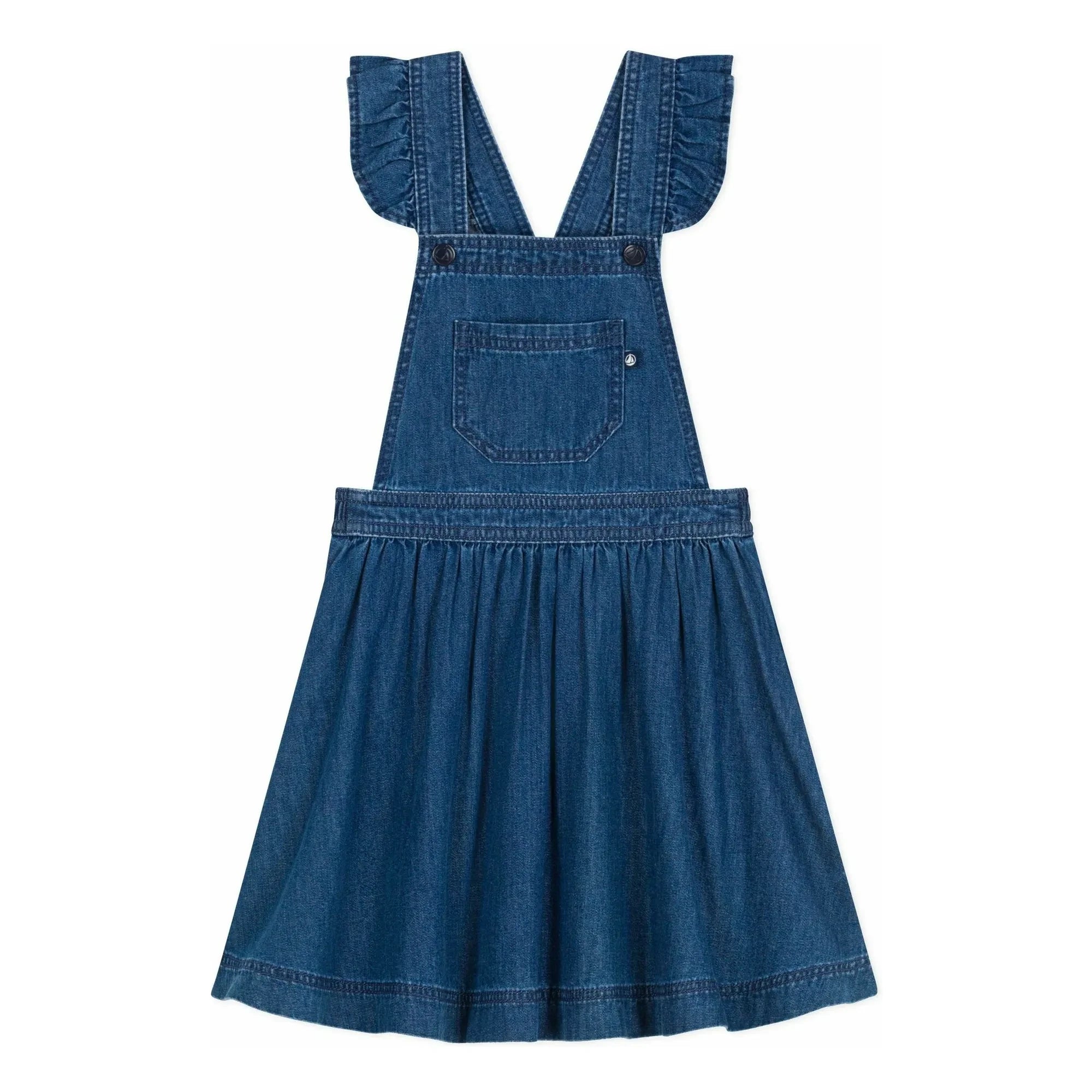 Petit Bateau - Organic Cotton Denim Overalls | Denim Blue